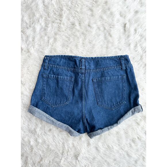 Y2K Button Fly Hot Pants Micro Shorts - Picture 4 of 4